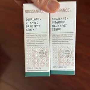 SET OF TWO Biossance Squalane + Vitamin C Dark Spot Serum Full Size